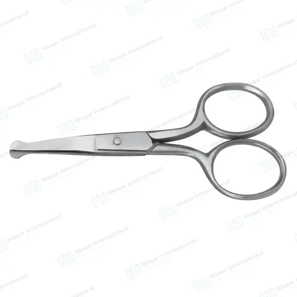 12 Pcs Baby Nail Safety Scissors Set 3.5″ Curved Round Tips – Satin Finish - surgical instruments manufactured by Waqar International, Sialkot - view 9