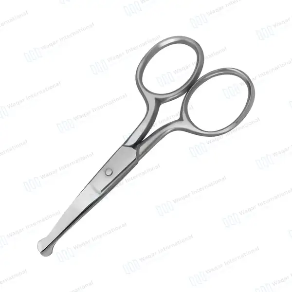 10 Pcs Baby Nail Safety Scissors Set 3.5″ Curved Round Tips – Satin Finish - surgical instruments manufactured by Waqar International, Sialkot - view 8