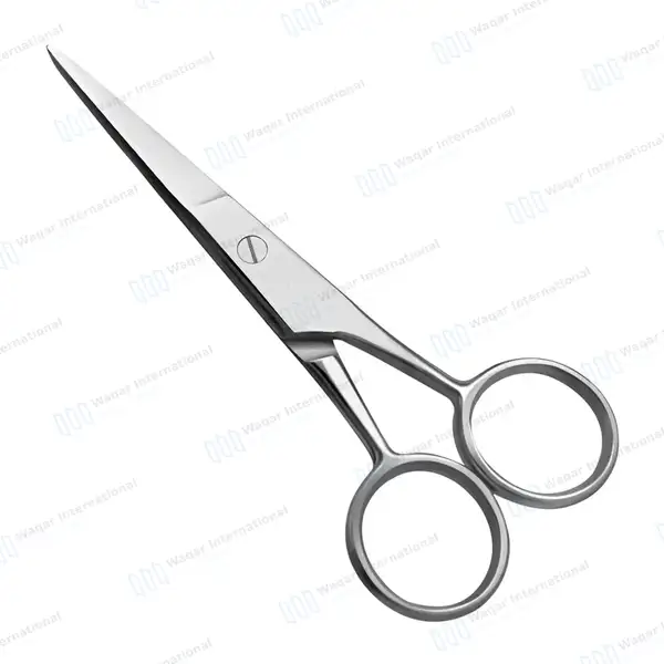 Barber Scissors 4″ Straight Sharp Blades with Ring Handles - beauty instruments manufactured by Waqar International, Sialkot - view 2