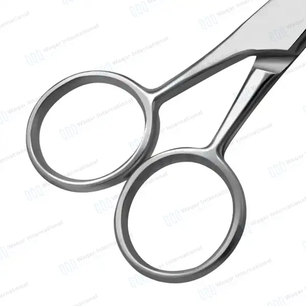 Barber Scissors 4″ Straight Sharp Blades with Ring Handles - beauty instruments manufactured by Waqar International, Sialkot - view 5