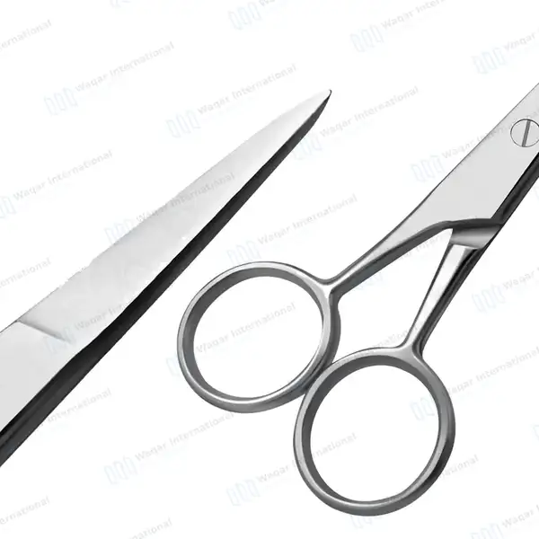 Barber Scissors 4″ Straight Sharp Blades with Ring Handles - beauty instruments manufactured by Waqar International, Sialkot - view 6