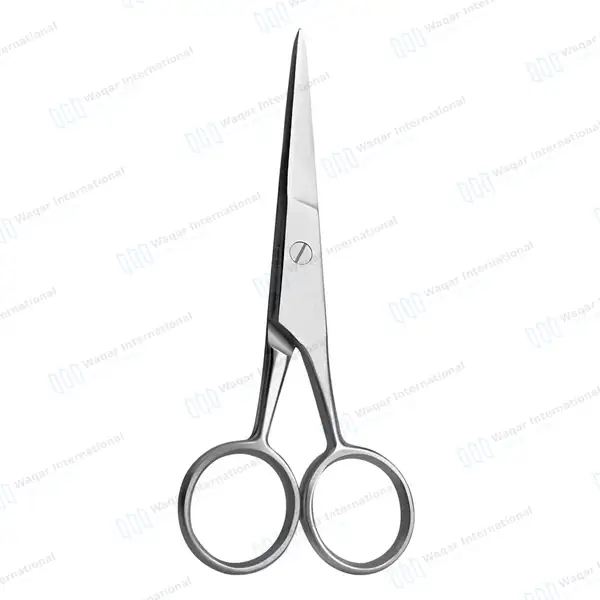 Barber Scissors 4″ Straight Sharp Blades with Ring Handles - beauty instruments manufactured by Waqar International, Sialkot - view 7