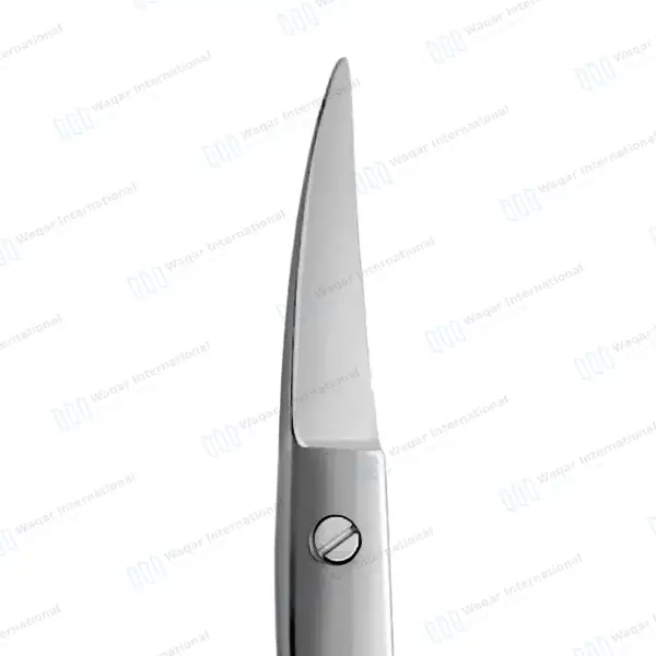 Fine Nail Scissors 3.5″ Curved Polished - surgical instruments manufactured by Waqar International, Sialkot - view 4