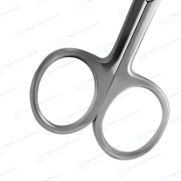 Fine Nail Scissors 3.5″ Curved Polished - surgical instruments manufactured by Waqar International, Sialkot - view 5