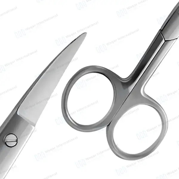 Fine Nail Scissors 3.5″ Curved Polished - surgical instruments manufactured by Waqar International, Sialkot - view 6