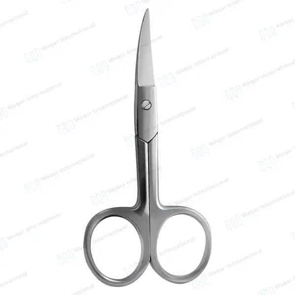 Fine Nail Scissors 3.5″ Curved Polished - surgical instruments manufactured by Waqar International, Sialkot - view 7