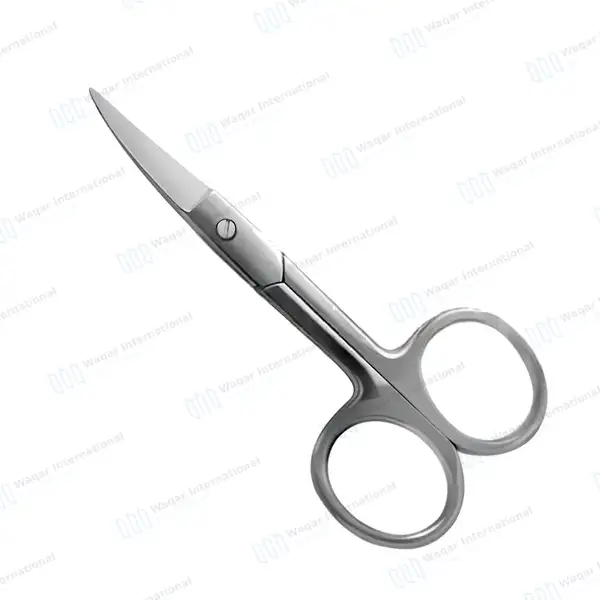 Nail Scissors 3.5″ Curved Blades - surgical instruments manufactured by Waqar International, Sialkot - view 2