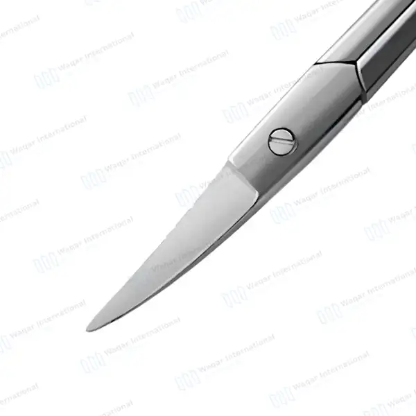 Nail Scissors 3.5″ Curved Blades - surgical instruments manufactured by Waqar International, Sialkot - view 4
