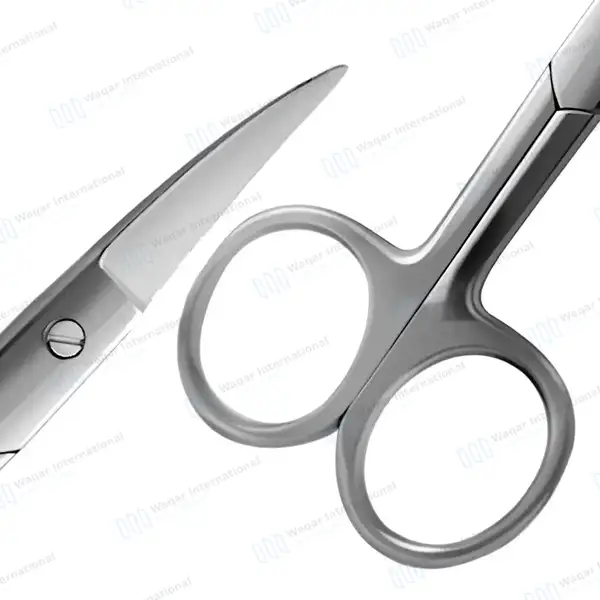 Nail Scissors 3.5″ Curved Blades - surgical instruments manufactured by Waqar International, Sialkot - view 6