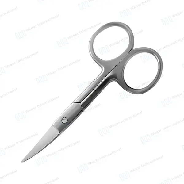 Nail Scissors 3.5″ Curved Blades - surgical instruments manufactured by Waqar International, Sialkot - view 7