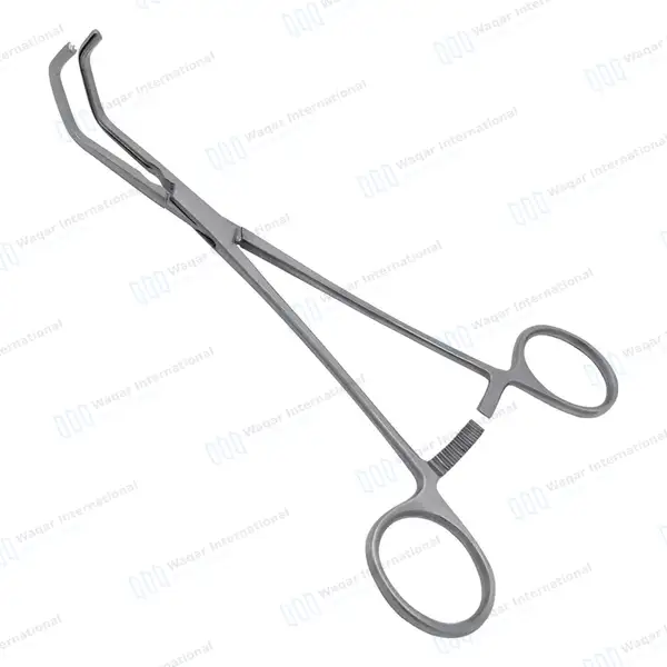 Debakey Beck Atraumatic Vena-Cava Clamp 8″ Double Angled 65mm Jaws - surgical instruments manufactured by Waqar International, Sialkot - view 2
