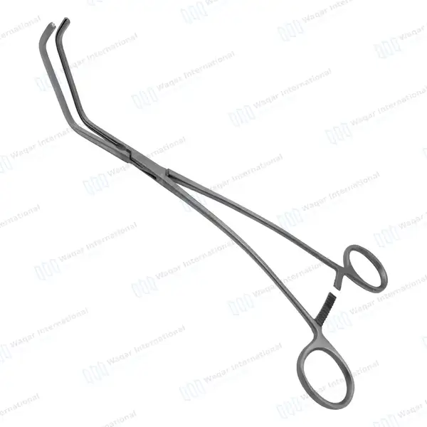 DeBakey Tangential Occlusion Clamps 11″ Double Angled 75mm Long x 17mm Deep Jaws - surgical instruments manufactured by Waqar International, Sialkot - view 2