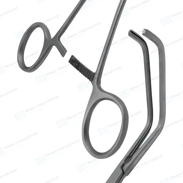 DeBakey Tangential Occlusion Clamps 11″ Double Angled 75mm Long x 17mm Deep Jaws - surgical instruments manufactured by Waqar International, Sialkot - view 6