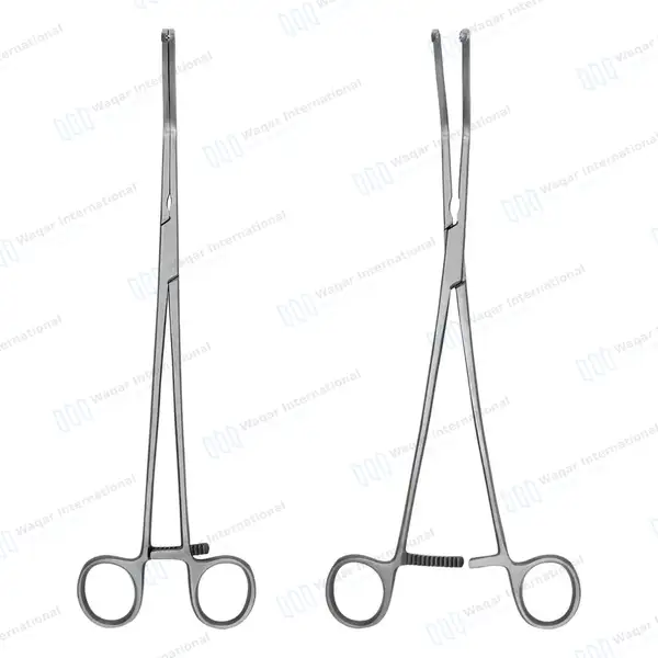 DeBakey Tangential Occlusion Clamps 11″ Double Angled 75mm Long x 17mm Deep Jaws - surgical instruments manufactured by Waqar International, Sialkot - view 9