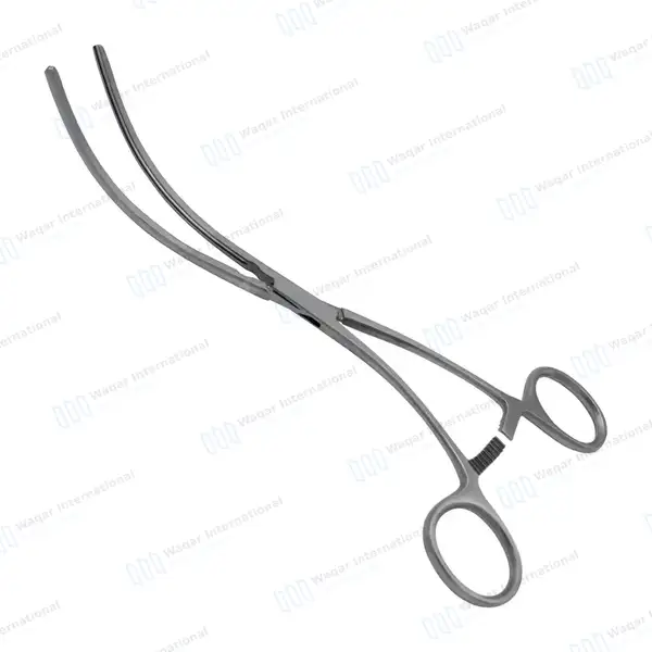 Debakey Peripheral Vascular Clamps 8″ Curved 93mm Atraumatic Jaws - surgical instruments manufactured by Waqar International, Sialkot - view 2