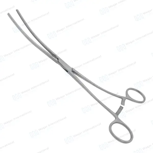 Debakey Aortic Aneurysm Clamp 10″ Curved 95mm Atraumatic 1×2 Teeth Jaws - surgical instruments manufactured by Waqar International, Sialkot - view 2