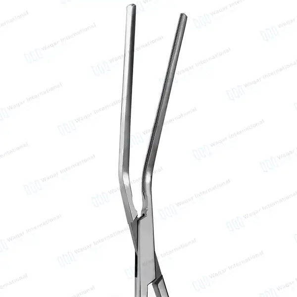 DeBAKEY Ring Handled Bulldog Clamps 45º Angled 4 7/8″ Curved Shanks - surgical instruments manufactured by Waqar International, Sialkot - view 4