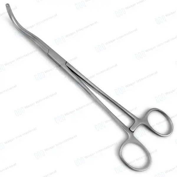 Harken Vena-Cava Clamp 9.5″ Curved #1 Serrated Jaws - surgical instruments manufactured by Waqar International, Sialkot - view 2