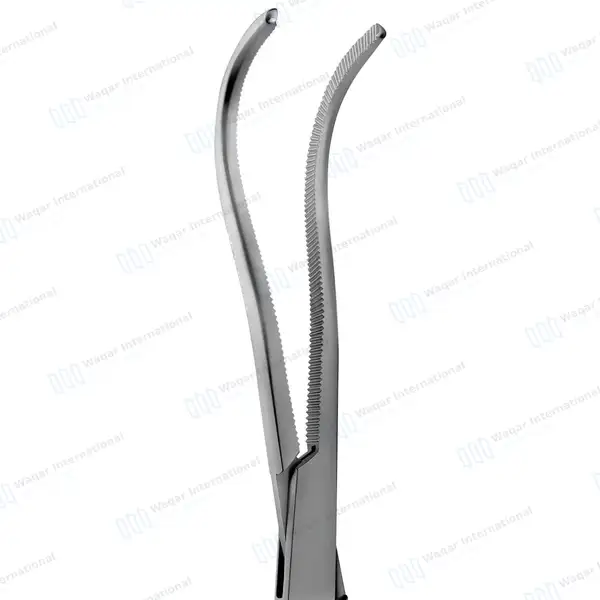 Harken Vena-Cava Clamp 9.5″ Curved #1 Serrated Jaws - surgical instruments manufactured by Waqar International, Sialkot - view 4