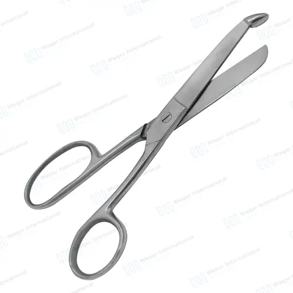 Pro Trainer Bandage Scissors 8″ One Large Ring - surgical instruments manufactured by Waqar International, Sialkot - view 9
