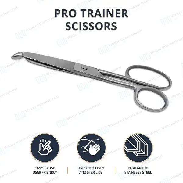 Pro Trainer Bandage Scissors 8″ One Large Ring - surgical instruments manufactured by Waqar International, Sialkot - view 10