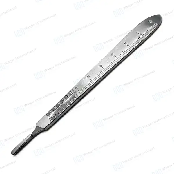 Bard Parker Scalpel Handle #4 with Ruler - surgical instruments manufactured by Waqar International, Sialkot - view 2