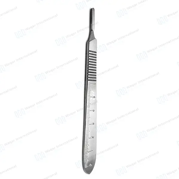 2 Pcs Bard Parker Scalpel Handle #3 with Ruler - surgical instruments manufactured by Waqar International, Sialkot - view 4