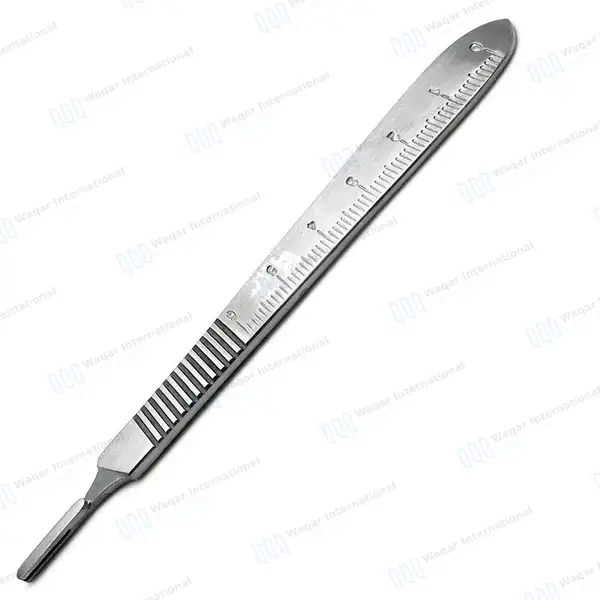 10 Pcs Bard Parker Scalpel Handle #3 with Ruler - surgical instruments manufactured by Waqar International, Sialkot - view 3