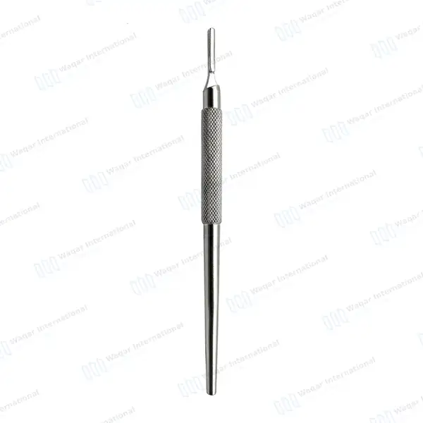 Round Scalpel Handle #3 Straight Fits Blade 10-16 - surgical instruments manufactured by Waqar International, Sialkot - view 2