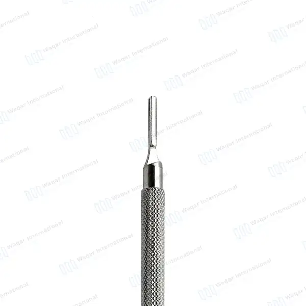 Round Scalpel Handle #3 Straight Fits Blade 10-16 - surgical instruments manufactured by Waqar International, Sialkot - view 4