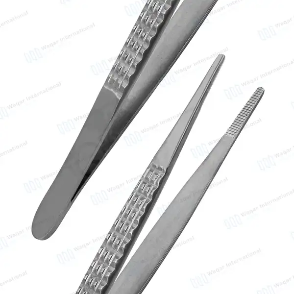 Bonney Dressing Forceps 7″ Serrated Tips - surgical instruments manufactured by Waqar International, Sialkot - view 6