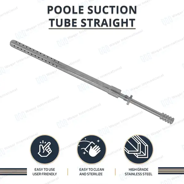 Poole Suction Tube 8.75″ Straight 30 French - surgical instruments manufactured by Waqar International, Sialkot - view 9