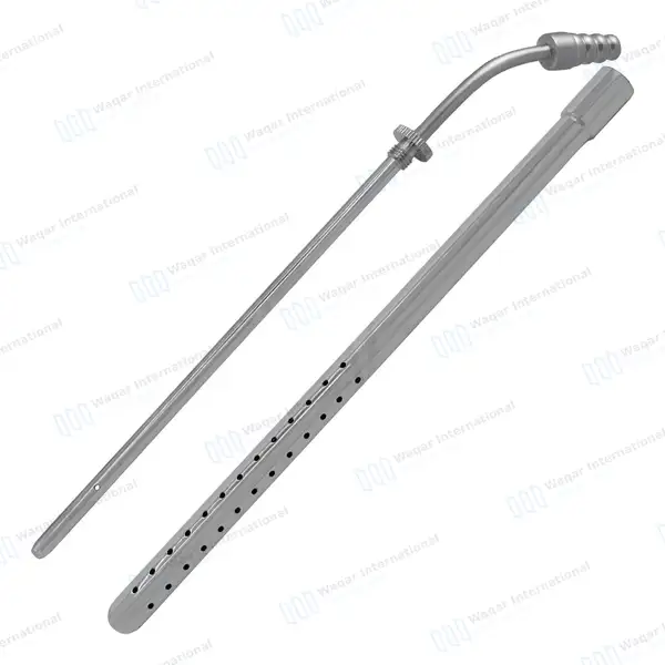 Poole Suction Tube 10″ Curved 23 French - surgical instruments manufactured by Waqar International, Sialkot - view 2