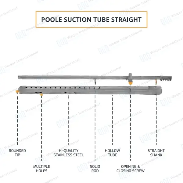 2 Poole Suction Tube 23FR & 30FR Curved and Straight Set - surgical instruments manufactured by Waqar International, Sialkot - view 5