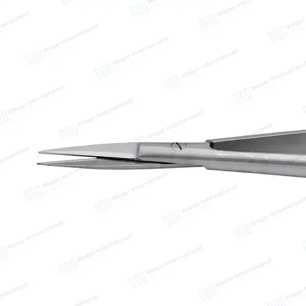 2 Pcs T/C Castroviejo Scissors 5.5″ Straight & Curved Set - surgical instruments manufactured by Waqar International, Sialkot - view 3