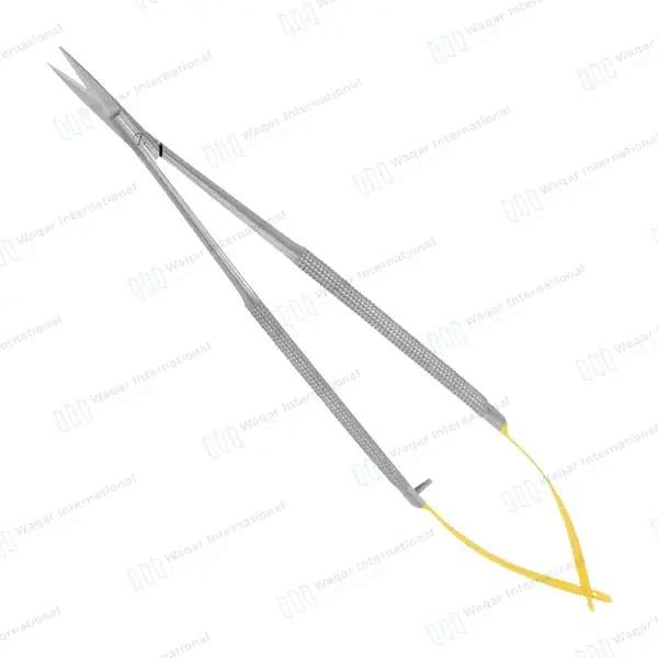 2 Pcs T/C Castroviejo Scissors 5.5″ Straight & Curved Set - surgical instruments manufactured by Waqar International, Sialkot - view 8