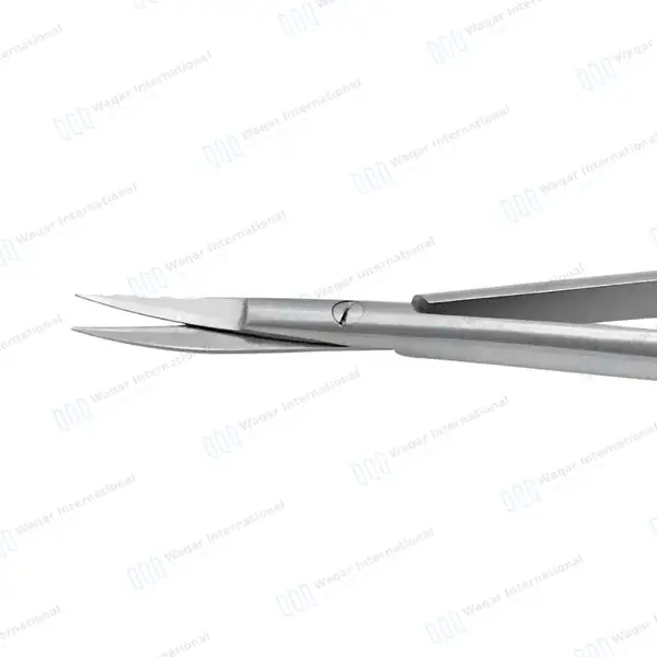 2 Pcs T/C Castroviejo Scissors 7″ Straight & Curved Set - surgical instruments manufactured by Waqar International, Sialkot - view 2