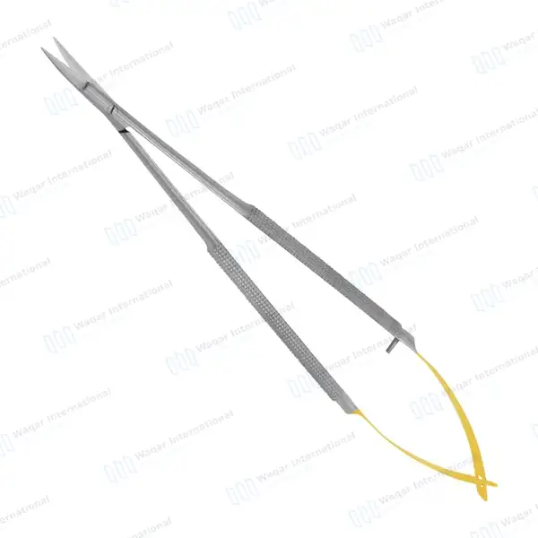 2 Pcs T/C Castroviejo Scissors 7″ Straight & Curved Set - surgical instruments manufactured by Waqar International, Sialkot - view 7