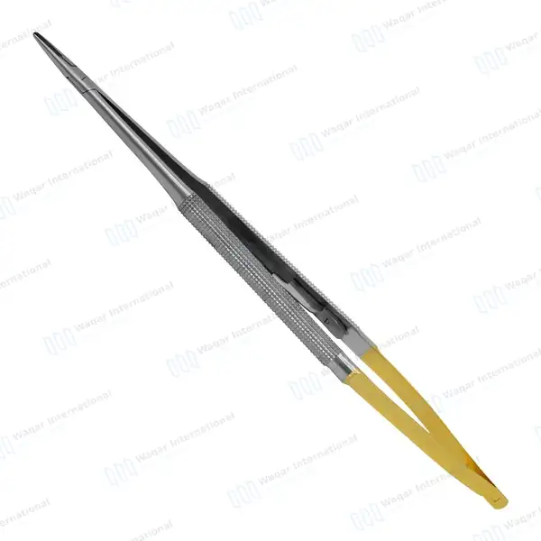 T/C Castroviejo Needle Holder 7″ Straight Serrated Tip with Lock - surgical instruments manufactured by Waqar International, Sialkot - view 6