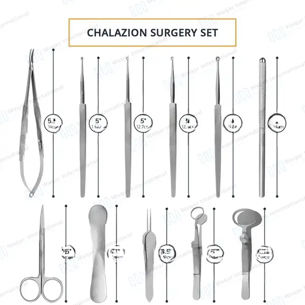 11 Pcs Chalazion Surgery Instruments Set - surgical instruments manufactured by Waqar International, Sialkot - view 3