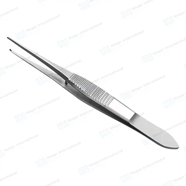 Iris Tissue Forceps 4″ 1×2 Teeth Straight - surgical instruments manufactured by Waqar International, Sialkot - view 2