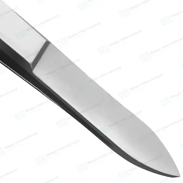 Eye Dressing Forceps 4″ Serrated Fully Curved - surgical instruments manufactured by Waqar International, Sialkot - view 5