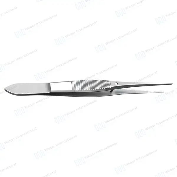 Eye Dressing Forceps 4″ Serrated Straight - surgical instruments manufactured by Waqar International, Sialkot - view 6