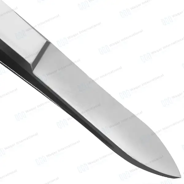 Eye Dressing Forceps 4″ Serrated Half Curved - surgical instruments manufactured by Waqar International, Sialkot - view 5