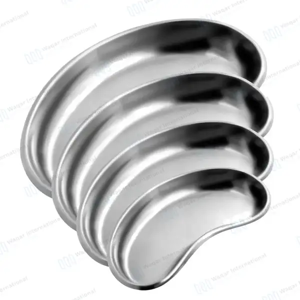 4 Kidney Bowl Basin Emesis Tray Set 6″, 8″, 10″ & 12″ - surgical instruments manufactured by Waqar International, Sialkot - view 2