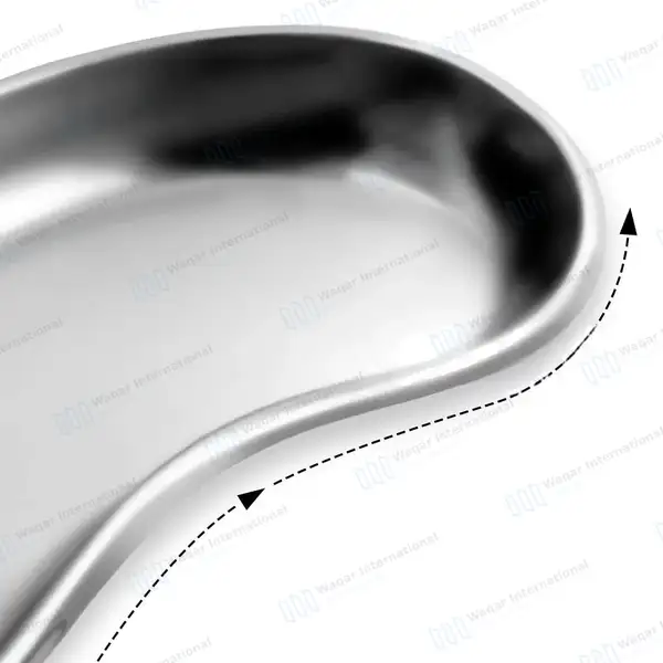 4 Kidney Bowl Basin Emesis Tray Set 6″, 8″, 10″ & 12″ - surgical instruments manufactured by Waqar International, Sialkot - view 5
