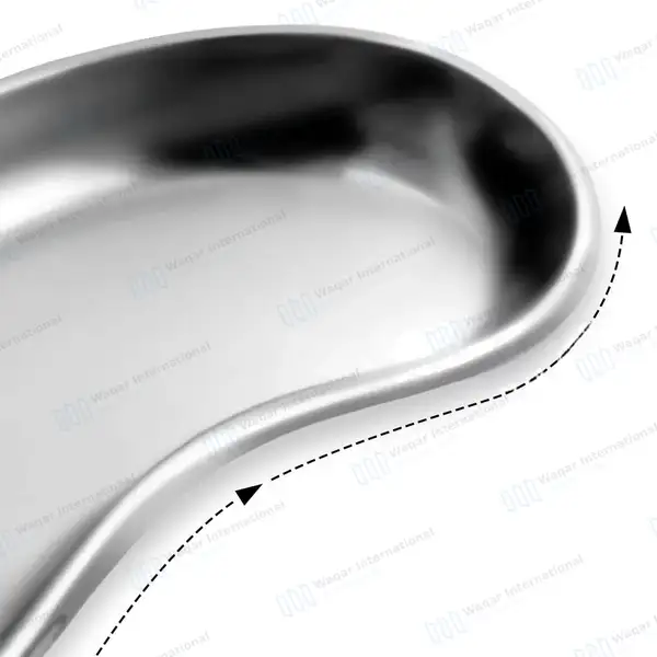 3 Kidney Bowl Basin Emesis Tray Set 6″, 8″ & 10″ - surgical instruments manufactured by Waqar International, Sialkot - view 5
