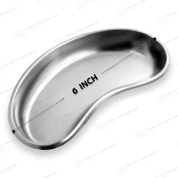 Kidney Bowl Tray 6″ Basin Emesis Small - surgical instruments manufactured by Waqar International, Sialkot - view 3