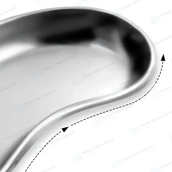 Kidney Bowl Tray 6″ Basin Emesis Small - surgical instruments manufactured by Waqar International, Sialkot - view 4
