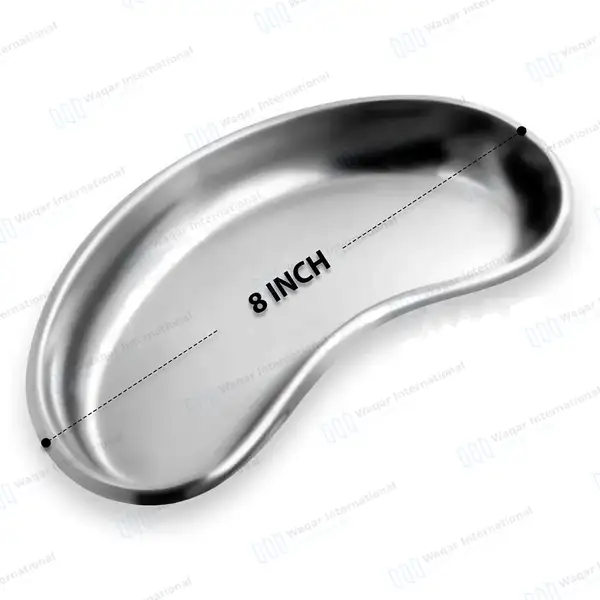 Kidney Bowl Tray 8″ Basin Emesis Medium - surgical instruments manufactured by Waqar International, Sialkot - view 3